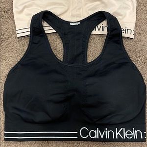 Bundle of two Calvin Klein sports bras size small